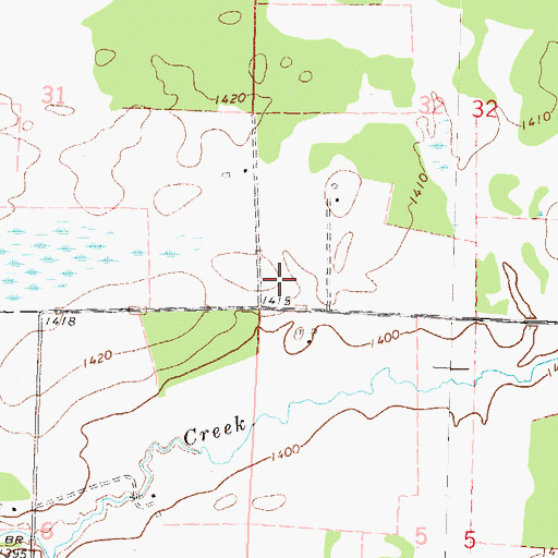 Topographic Map of Saint Peter's Norwegian Lutheran Church Cemetery, MN