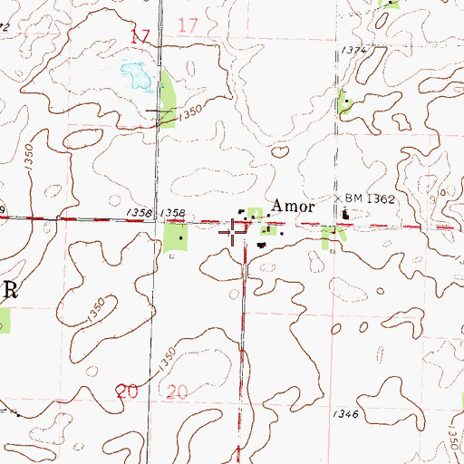 Topographic Map of Zion Lutheran Church Cemetery, MN