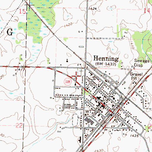 Topographic Map of Trinity Lutheran Church Cemetery, MN