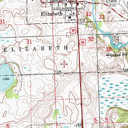 Topographic Map of Swedish Lutheran Church, MN