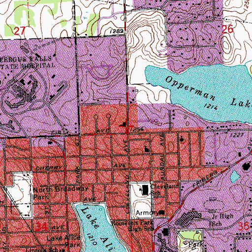 Topographic Map of Morning Son Christian School, MN