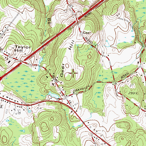 Topographic Map of Geer Hill, CT