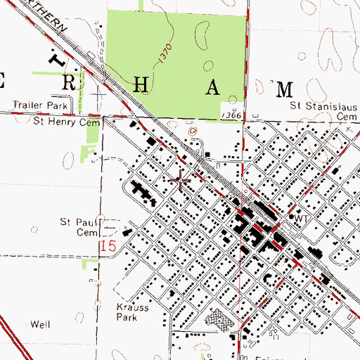 Topographic Map of Saint Paul's Lutheran School, MN