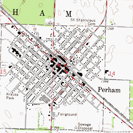 Topographic Map of City Hall Park, MN