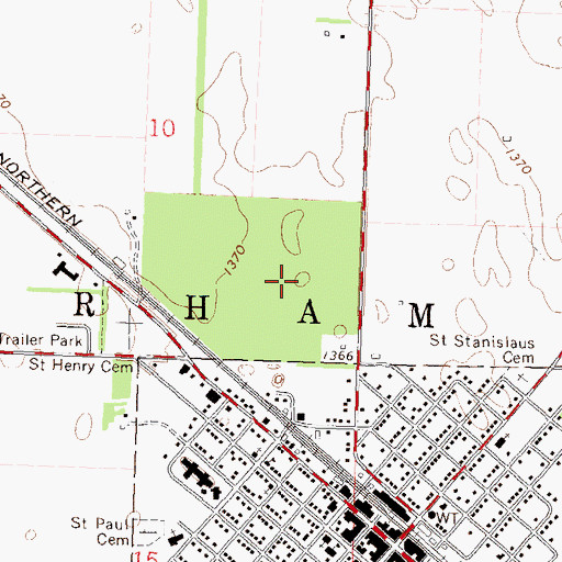 Topographic Map of Country Pines Park, MN