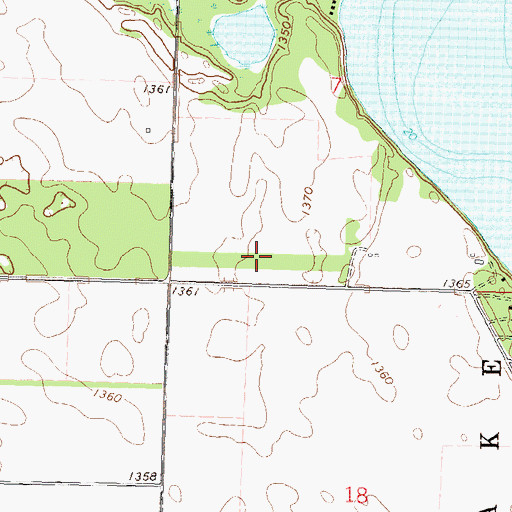 Topographic Map of Arvig Park, MN
