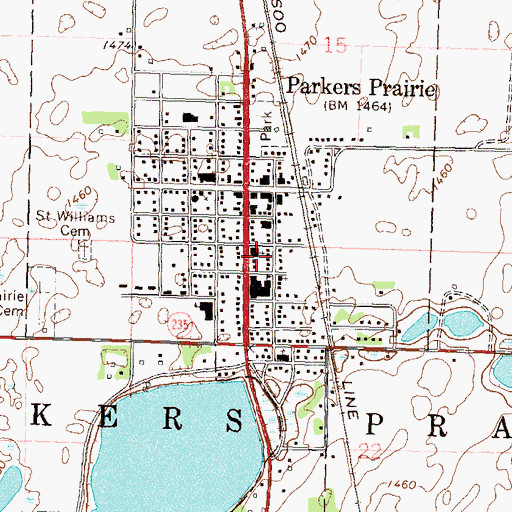 Topographic Map of First Evangelical Lutheran Church, MN