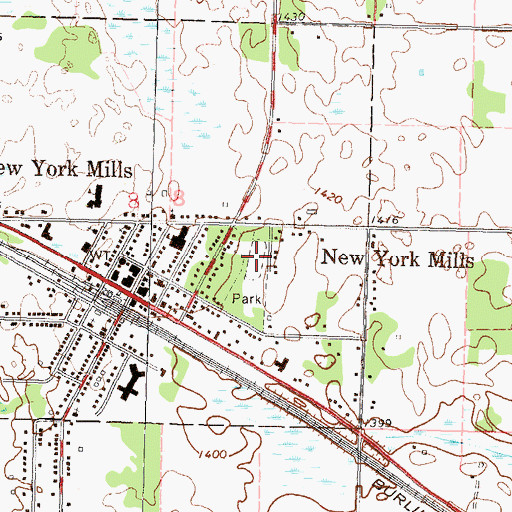 Topographic Map of Smith Park, MN