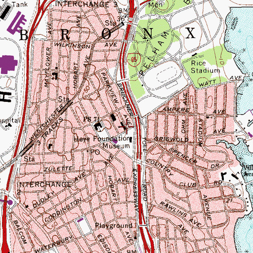 Topographic Map of Our Lady of the Assumption School, NY