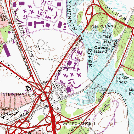 Topographic Map of Public School 160, NY