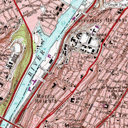 Topographic Map of Fire Department New York Engine 43 Ladder 59, NY