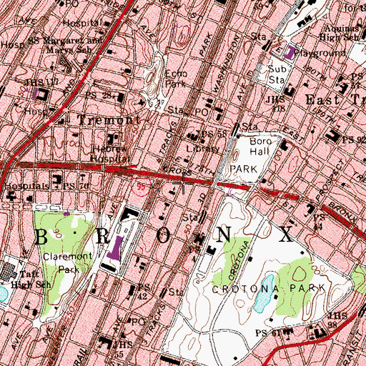 Topographic Map of Fire Department New York Engine 46 Ladder 27, NY