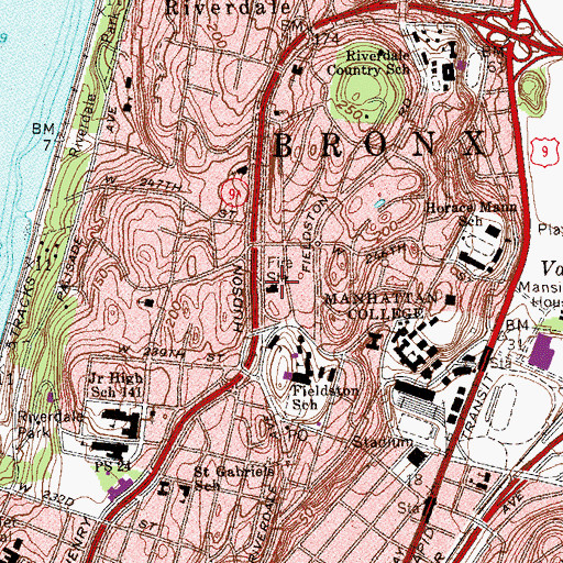 Topographic Map of Fire Department New York Engine 52 Ladder 52, NY
