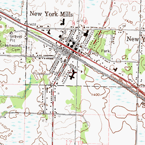 Topographic Map of Merit Care Clinic, MN