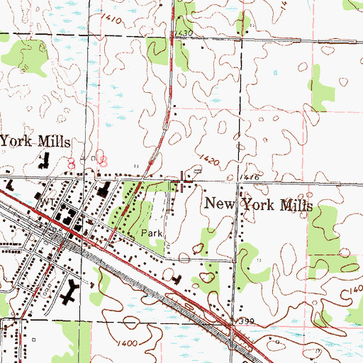 Topographic Map of Trinity Lutheran Church, MN
