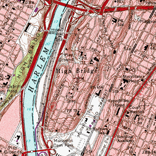 Topographic Map of Fire Department New York Engine 68 Ladder 49, NY