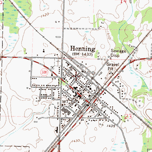 Topographic Map of First Baptist Church, MN