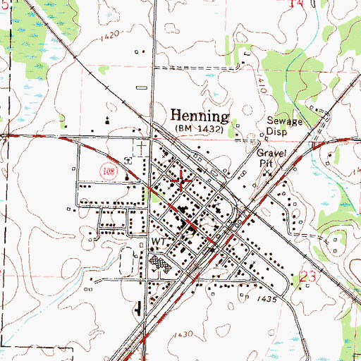 Topographic Map of Grace Lutheran Church, MN