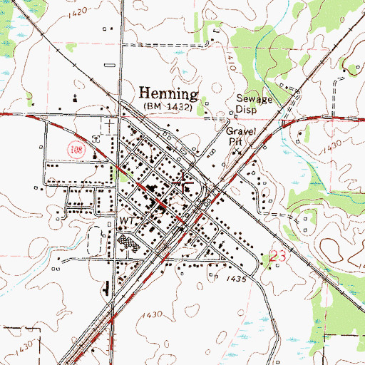 Topographic Map of United Methodist Church, MN