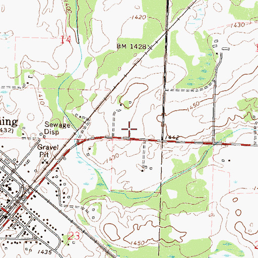 Topographic Map of Lakeland Christian School, MN