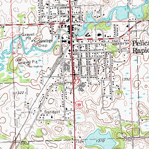 Topographic Map of Faith Lutheran Church, MN