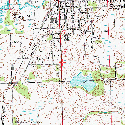 Topographic Map of Calvary Evangelical Free Church, MN