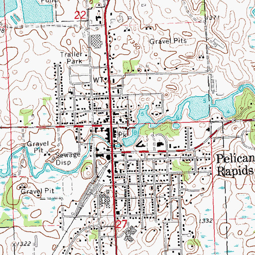 Topographic Map of First Congregational Church, MN