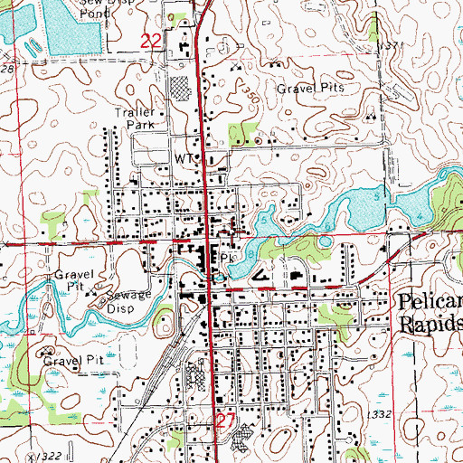 Topographic Map of Saint Leonard Catholic Church, MN