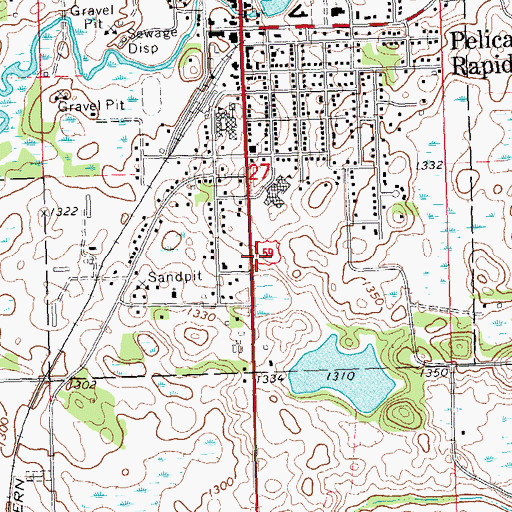 Topographic Map of Chauncey Martin Field, MN