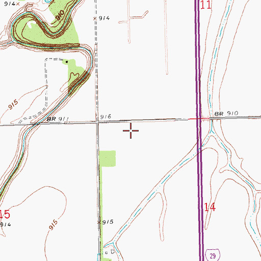 Topographic Map of Tony's Campground, MN