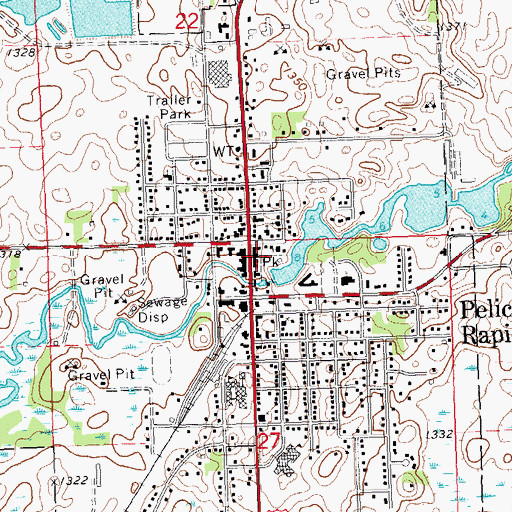 Topographic Map of Mavis Frazier Trailer Park, MN