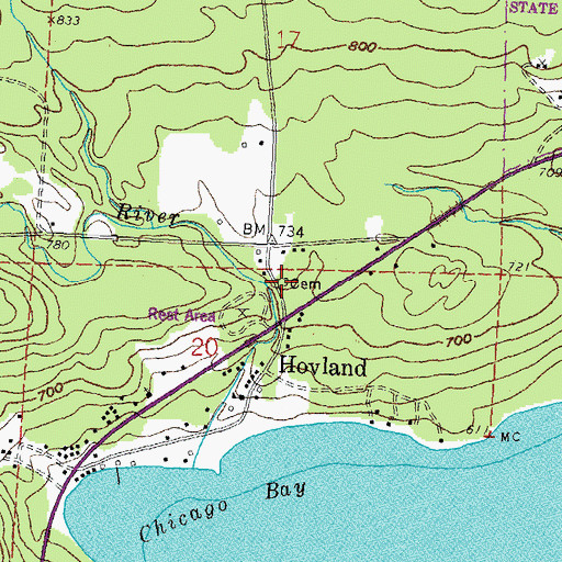 Topographic Map of Old Settlers Cemetery, MN