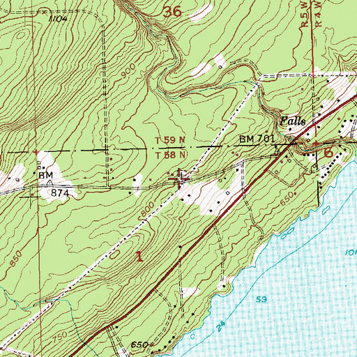 Topographic Map of Schroeder Cemetery, MN