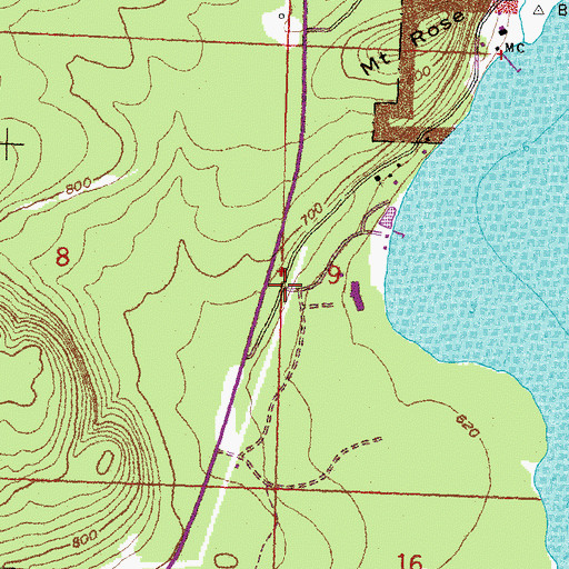 Topographic Map of Grand Portage Post Office, MN