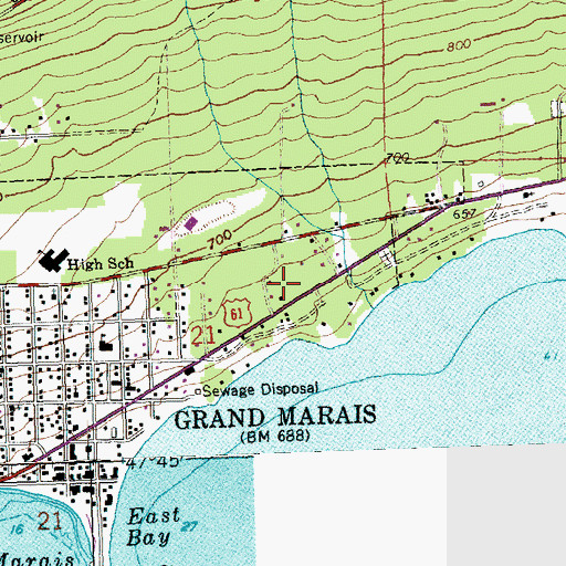 Topographic Map of Saint John's Church, MN