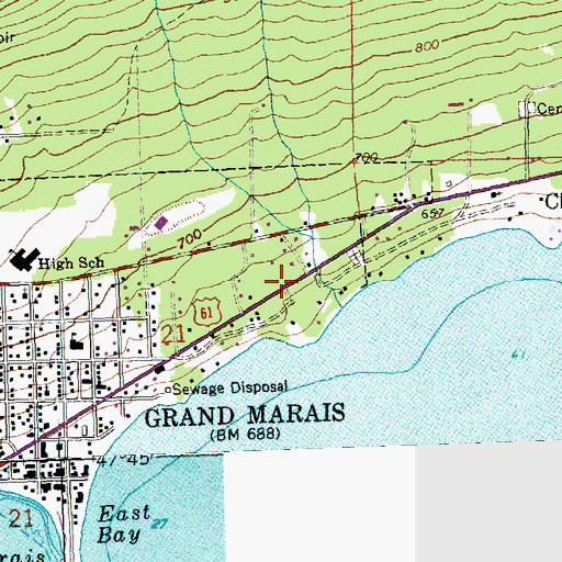 Topographic Map of Evangelical Free Church, MN