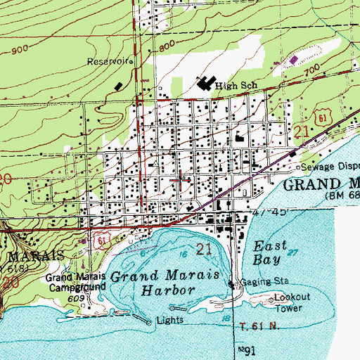 Topographic Map of First Congregational Church, MN