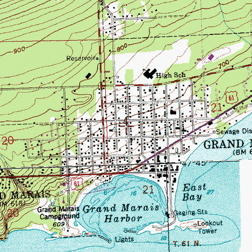Topographic Map of First Baptist Church, MN