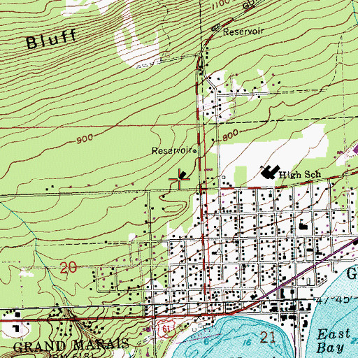 Topographic Map of Sawtooth Mountain Clinic, MN