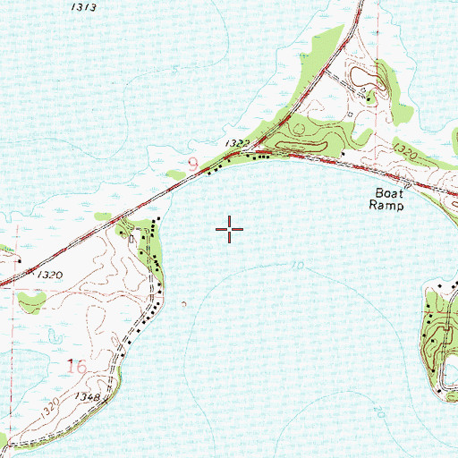 Topographic Map of Crystal Lida Resort and RV Park, MN