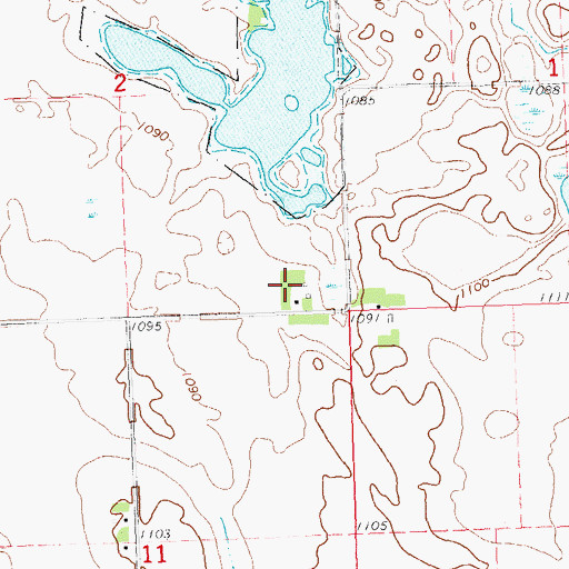 Topographic Map of Roberts Post Office (historical), MN
