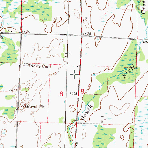 Topographic Map of Ramsdell Post Office (historical), MN