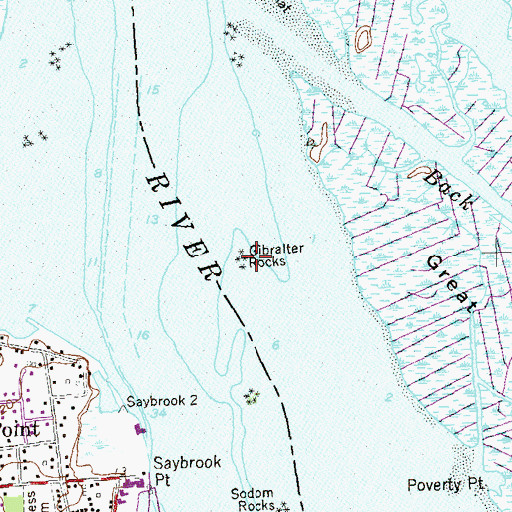 Topographic Map of Gilbralter Rocks, CT