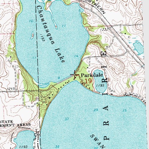 Topographic Map of Parkdale (historical), MN