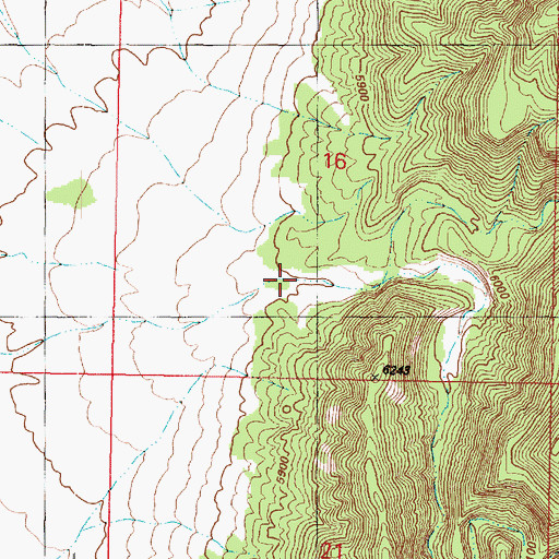 Topographic Map of Crater Canyon, AZ