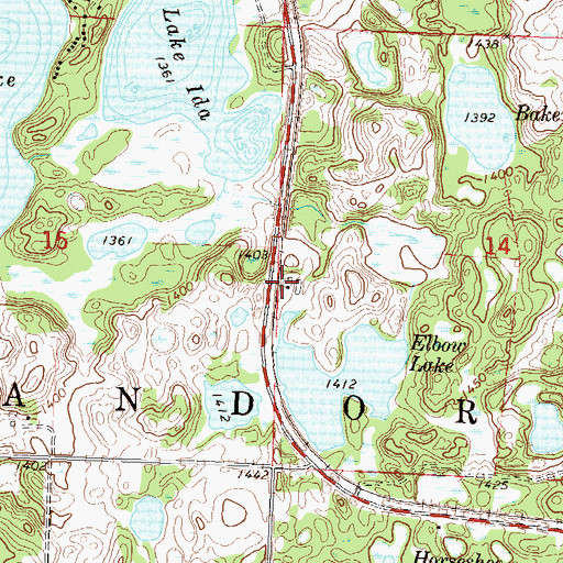 Topographic Map of Gresham Post Office (historical), MN
