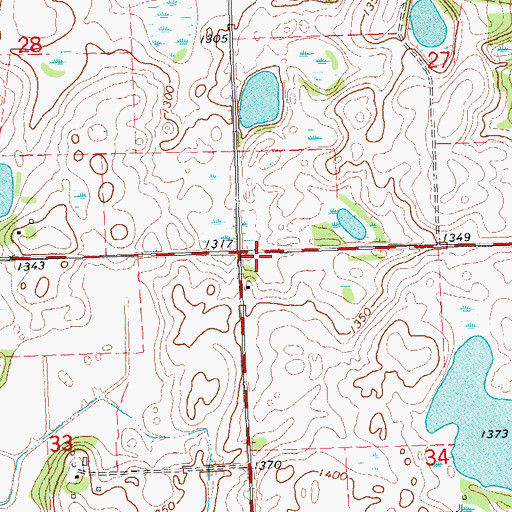 Topographic Map of Centergrove Post Office (historical), MN
