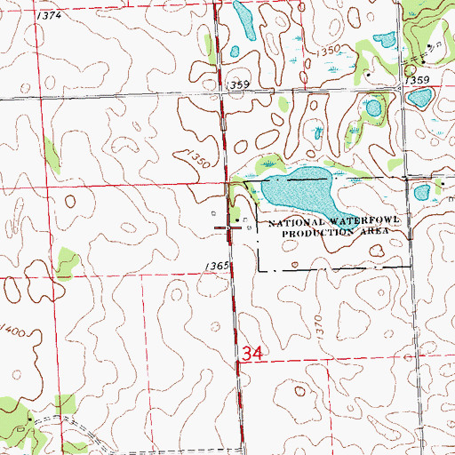 Topographic Map of Scambler Post Office (historical), MN