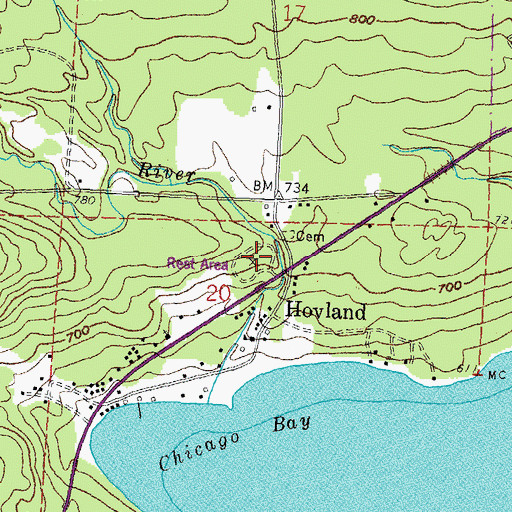 Topographic Map of Flute Reed River Wayside Park, MN