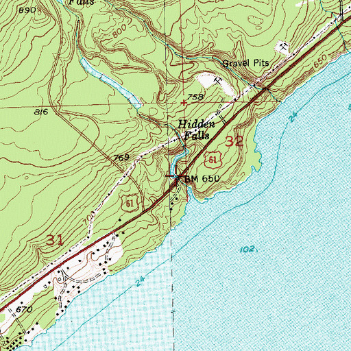 Topographic Map of Temperance River Roadside Parking Area, MN